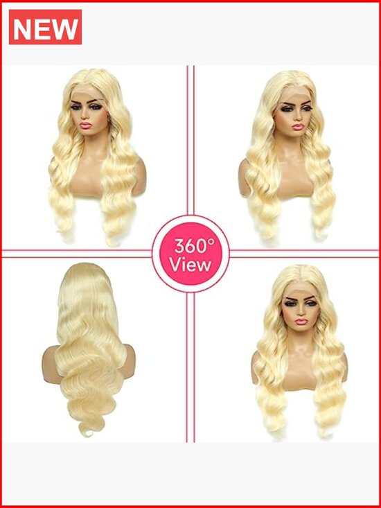 613 HD Lace Frontal Wig Human Hair 13x6 180 Density Pre Plucked Bleached Knots